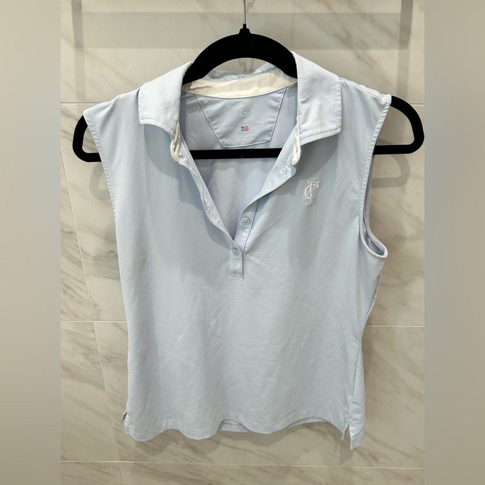 Fairway & Greene Light Blue Sleeveless Button Down Shirt